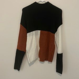 Abound Color Block Mock Neck Sweater